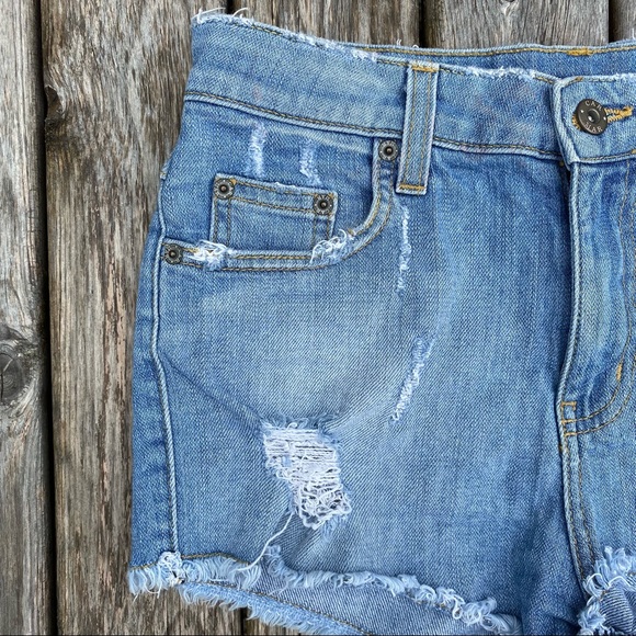 Carmar High Waist Distressed Jean Shorts - Picture 2 of 5